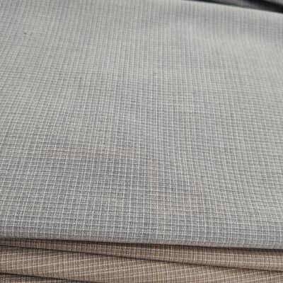 Tessuto da abito TR da 240 g/m² con sottile motivo a quadri - Tessuto per uniforme 85% poliestere 11% rayon 4% spandex