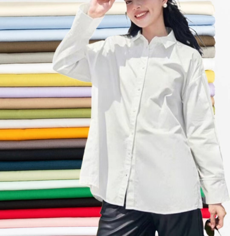 Tessuto dell'elastam del poliestere del cotone di elasticità per le borse 45sX45D+40D130X70 160GSM della camicia di Fress dei pantaloni